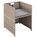 Set mobilier de exterior cu perne, 13 piese, bej, poliratan - WALTI WALTI