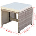 Set mobilier de exterior cu perne, 13 piese, bej, poliratan - WALTI WALTI