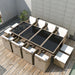 Set mobilier de exterior cu perne, 13 piese, bej, poliratan - WALTI WALTI