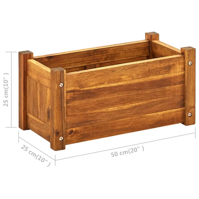 Strat înălțat de grădină, 50x25x25 cm, lemn de acacia - WALTI WALTI