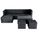 Set mobilier de grădină cu perne, 4 piese, negru, poliratan - WALTI WALTI