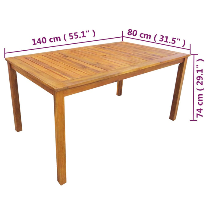 Set mobilier de exterior, 5 piese, lemn masiv de acacia WALTI