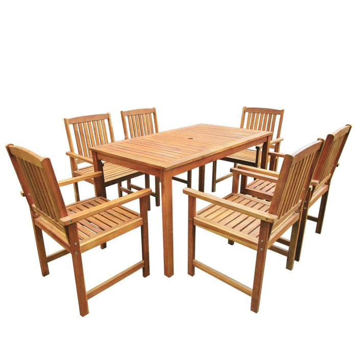 Set mobilier de exterior, 7 piese, lemn masiv de acacia WALTI
