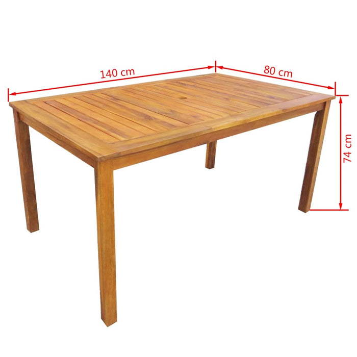 Set mobilier de exterior, 7 piese, lemn masiv de acacia WALTI