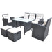 Set mobilier de exterior cu perne, 6 piese, negru, poliratan - WALTI WALTI