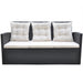 Set mobilier de exterior cu perne, 6 piese, negru, poliratan - WALTI WALTI