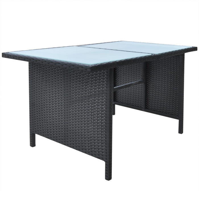 Set mobilier de exterior cu perne, 6 piese, negru, poliratan - WALTI WALTI