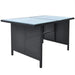 Set mobilier de exterior cu perne, 6 piese, negru, poliratan - WALTI WALTI
