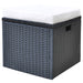 Set mobilier de exterior cu perne, 6 piese, negru, poliratan - WALTI WALTI