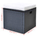 Set mobilier de exterior cu perne, 6 piese, negru, poliratan - WALTI WALTI
