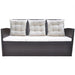Set mobilier de exterior cu perne, 6 piese, maro, poliratan - WALTI WALTI