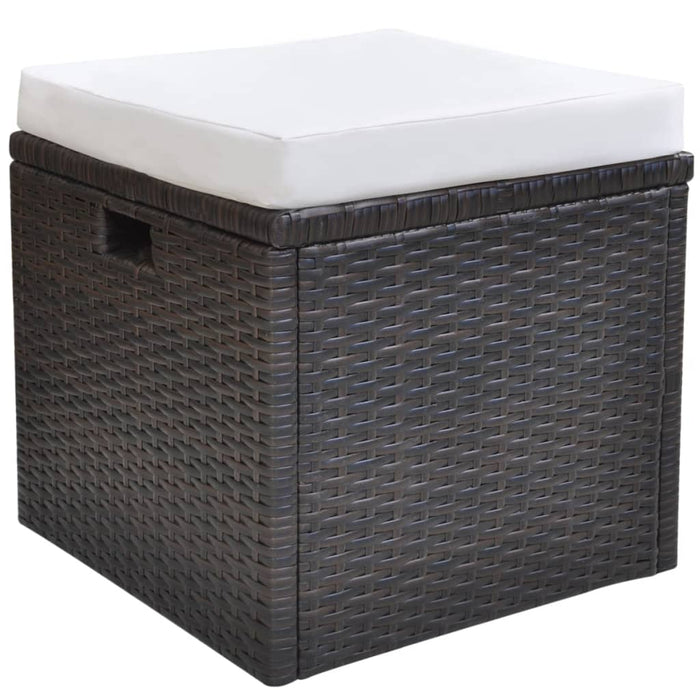 Set mobilier de exterior cu perne, 6 piese, maro, poliratan - WALTI WALTI