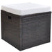 Set mobilier de exterior cu perne, 6 piese, maro, poliratan - WALTI WALTI