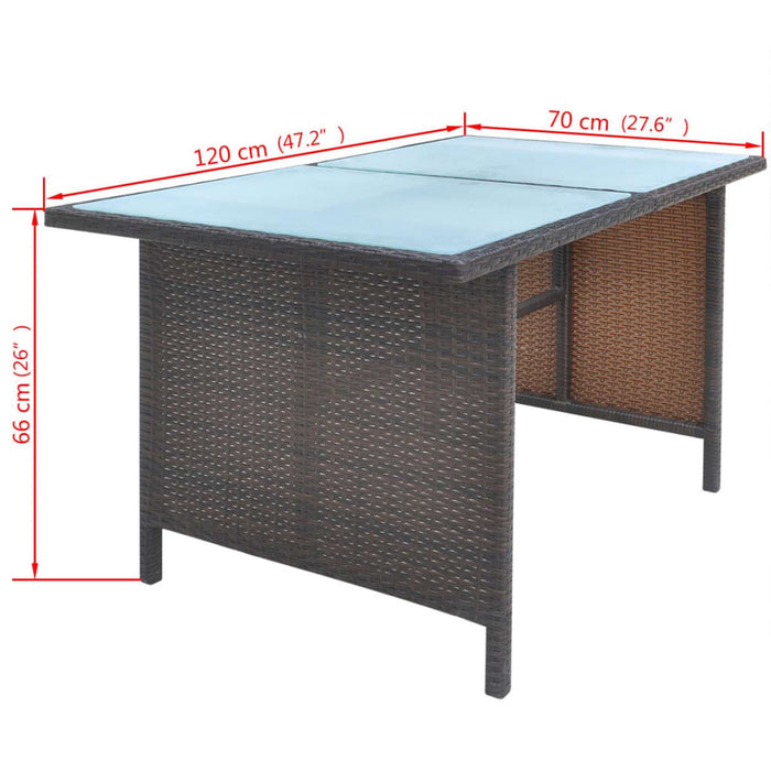 Set mobilier de exterior cu perne, 6 piese, maro, poliratan - WALTI WALTI