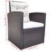 Set mobilier de exterior cu perne, 6 piese, maro, poliratan - WALTI WALTI