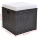Set mobilier de exterior cu perne, 6 piese, maro, poliratan - WALTI WALTI