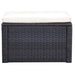 Taburet otoman din poliratan, 53 x 53 x 30 cm, negru - WALTI WALTI