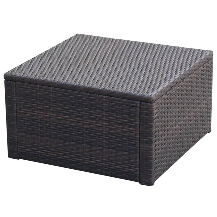Taburet otoman din poliratan, 53 x 53 x 30 cm, negru - WALTI WALTI