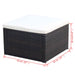 Taburet otoman din poliratan, 53 x 53 x 30 cm, negru - WALTI WALTI