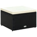 Taburet otoman din poliratan, 53 x 53 x 30 cm, negru - WALTI WALTI