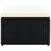 Taburet otoman din poliratan, 53 x 53 x 30 cm, negru - WALTI WALTI