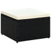Taburet otoman din poliratan, 53 x 53 x 30 cm, negru - WALTI WALTI