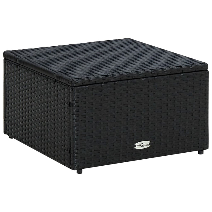 Taburet otoman din poliratan, 53 x 53 x 30 cm, negru - WALTI WALTI