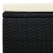 Taburet otoman din poliratan, 53 x 53 x 30 cm, negru - WALTI WALTI