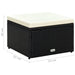 Taburet otoman din poliratan, 53 x 53 x 30 cm, negru - WALTI WALTI