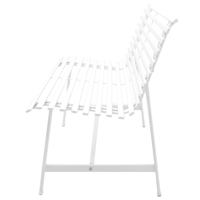 Bancă de grădină, alb, 150 cm, oțel WALTI