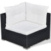 Set mobilier de grădină cu perne, 5 piese, negru, poliratan - WALTI WALTI