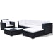 Set mobilier de grădină cu perne, 6 piese, negru, poliratan - WALTI WALTI