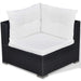 Set mobilier de grădină cu perne, 6 piese, negru, poliratan - WALTI WALTI