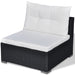 Set mobilier de grădină cu perne, 6 piese, negru, poliratan - WALTI WALTI