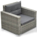 Set mobilier de grădină cu perne, 6 piese, gri, poliratan - WALTI WALTI
