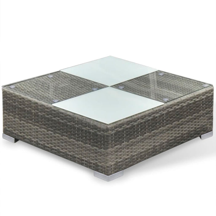 Set mobilier de grădină cu perne, 6 piese, gri, poliratan - WALTI WALTI