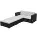 Set mobilier de grădină cu perne, 3 piese, negru, poliratan - WALTI WALTI