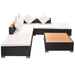 Set mobilier de grădină cu perne, 6 piese, negru, poliratan - WALTI WALTI