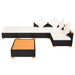 Set mobilier de grădină cu perne, 6 piese, negru, poliratan - WALTI WALTI