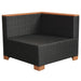 Set mobilier de grădină cu perne, 6 piese, negru, poliratan - WALTI WALTI