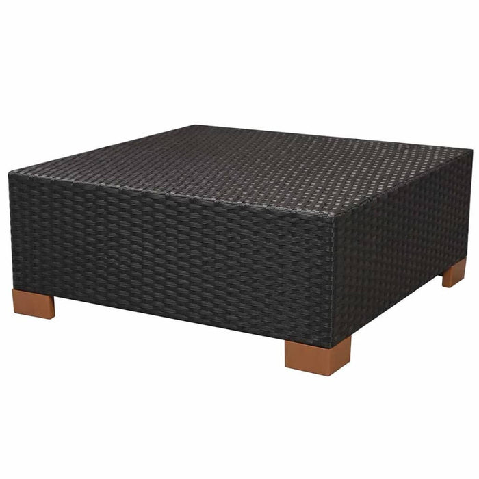 Set mobilier de grădină cu perne, 8 piese, negru, poliratan - WALTI WALTI
