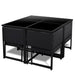 Set mobilier de exterior cu perne, 9 piese, negru, poliratan - WALTI WALTI