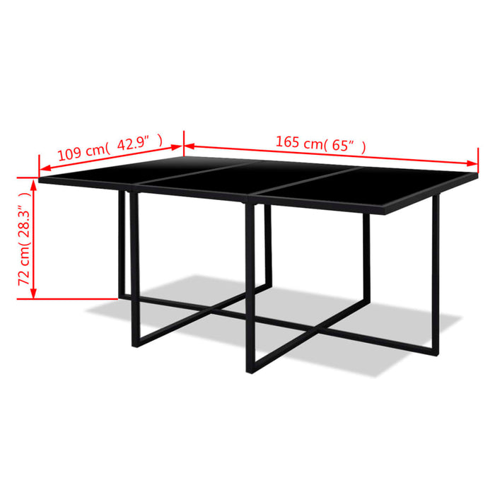 Set mobilier de exterior cu perne, 11 piese, negru, poliratan WALTI