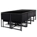 Set mobilier de exterior cu perne, 13 piese, negru, poliratan - WALTI WALTI