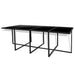 Set mobilier de exterior cu perne, 13 piese, negru, poliratan - WALTI WALTI