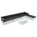 Set mobilier grădină, 5 piese, negru, textilenă și aluminiu - WALTI WALTI