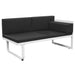 Set mobilier grădină, 5 piese, negru, textilenă și aluminiu - WALTI WALTI