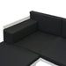 Set mobilier grădină, 5 piese, negru, textilenă și aluminiu - WALTI WALTI
