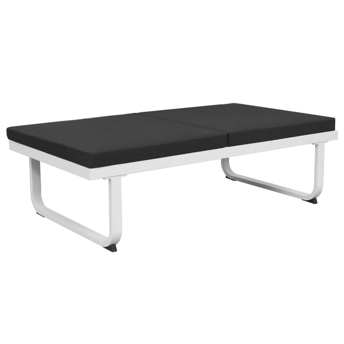 Set mobilier de grădină cu perne, 4 piese, negru, aluminiu - WALTI WALTI
