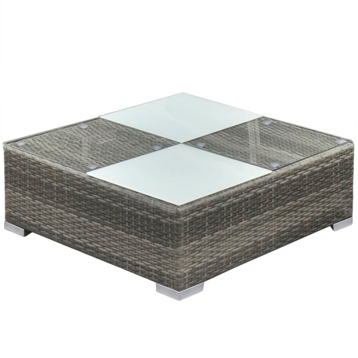 Set mobilier de grădină cu perne, 5 piese, gri, poliratan - WALTI WALTI